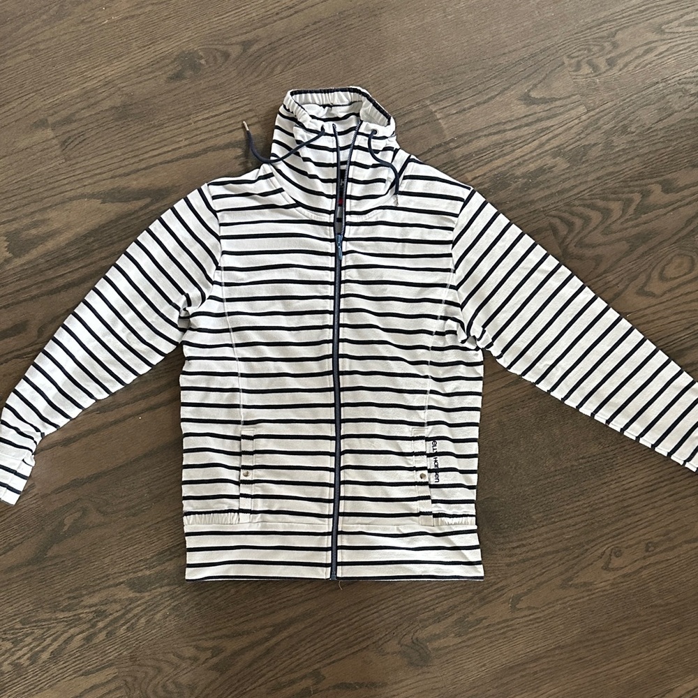 Helly Hansen Navy and White Striped Women’s Sweatshirt